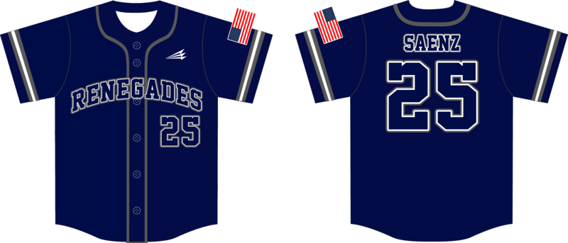 Tracy Renegades Custom Baseball Jersey Design #1B