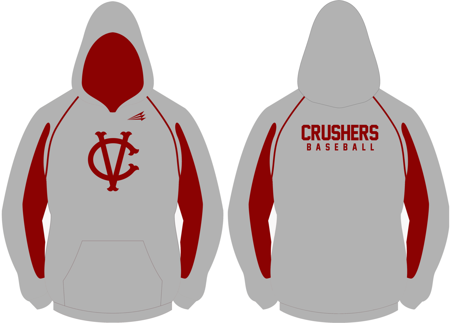 Vintage Crushers Baseball Custom Vulcan Hoodie #VH2