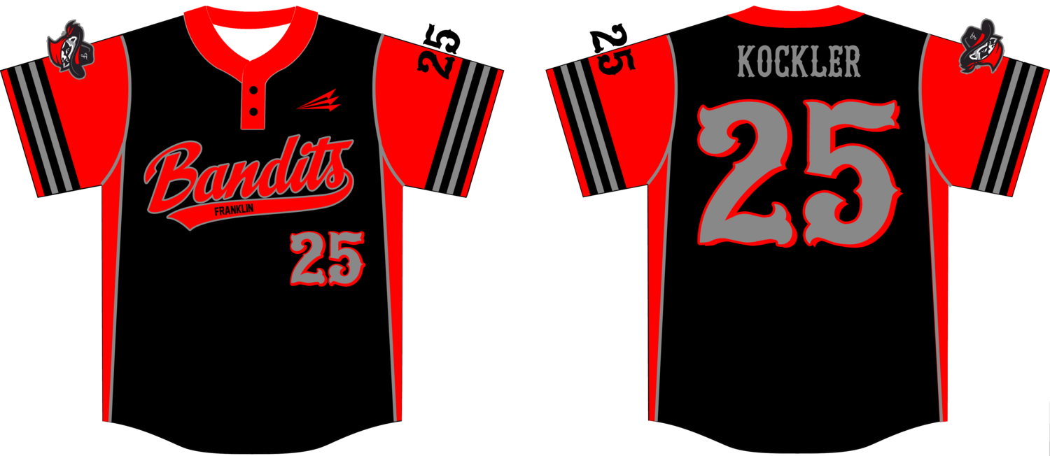 FRANKLIN RIVER BANDITS Custom Baseball  Jersey Design #3