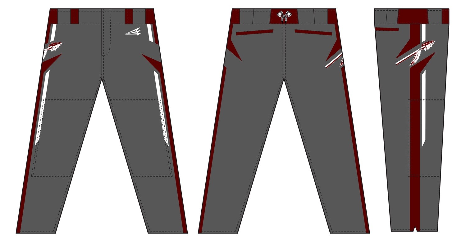 Wildwood Warriors Custom Baseball Pants Design #5B