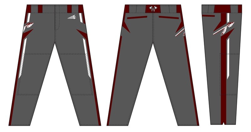 Wildwood Warriors Custom Baseball Pants Design #5B