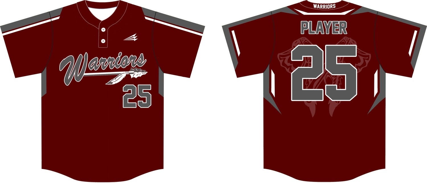 Wildwood Warriors Custom Baseball Jersey Design #5A