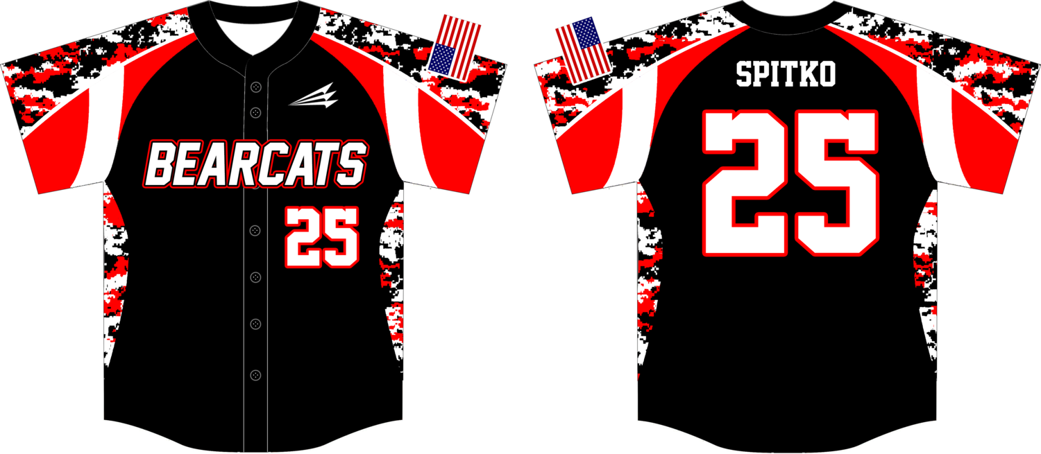 Bearcats Baseball Custom Jersey Design #3
