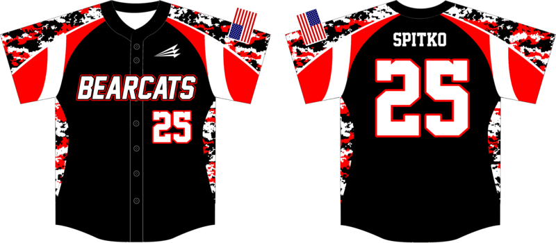 Bearcats Baseball Custom Jersey Design #3