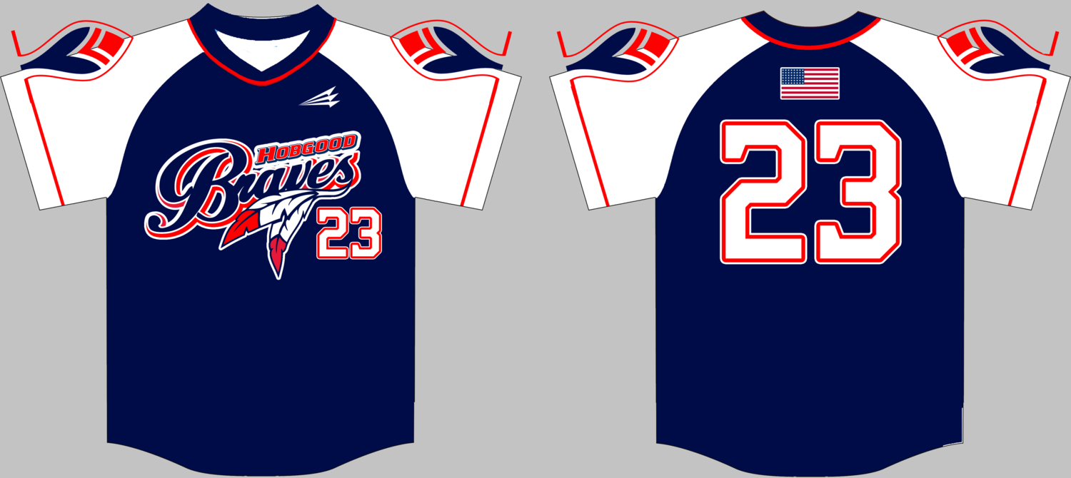 Hobgood Braves Custom Baseball Jersey #Bane3
