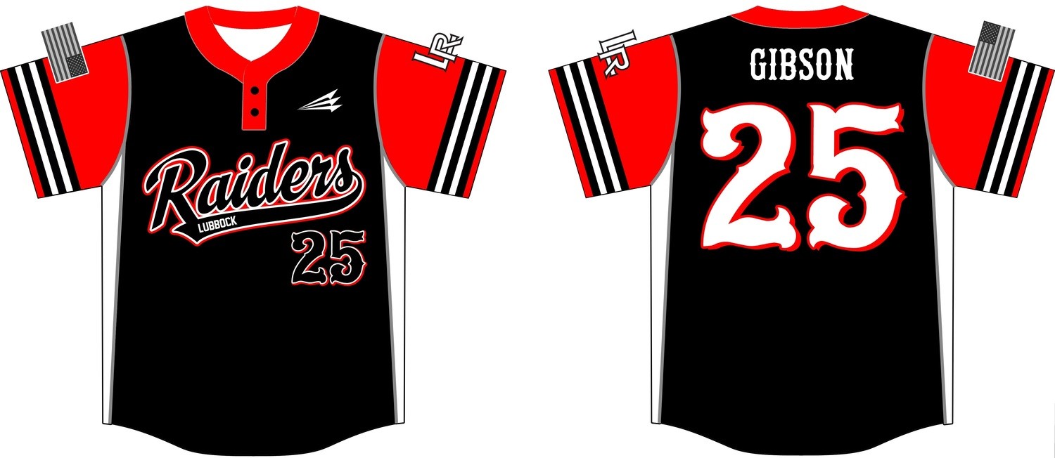 Lubbock Raiders Custom Baseball Jersey #7
