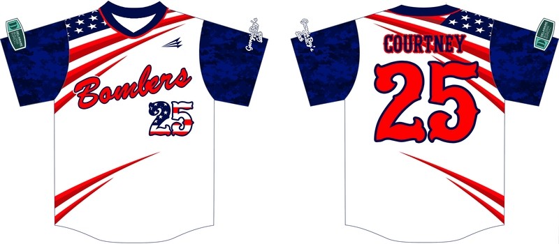 Bombers Custom Baseball Jersey Design #2D