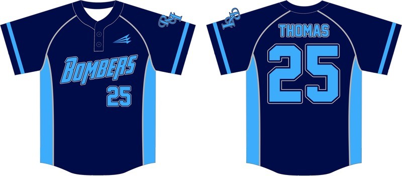 Rhode Island Bombers Baseball Jersey Design 4