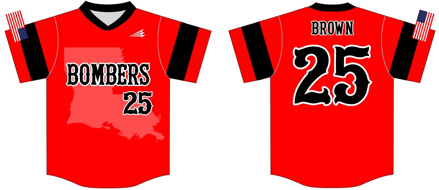 LA Bombers Custom Baseball Jersey 1A