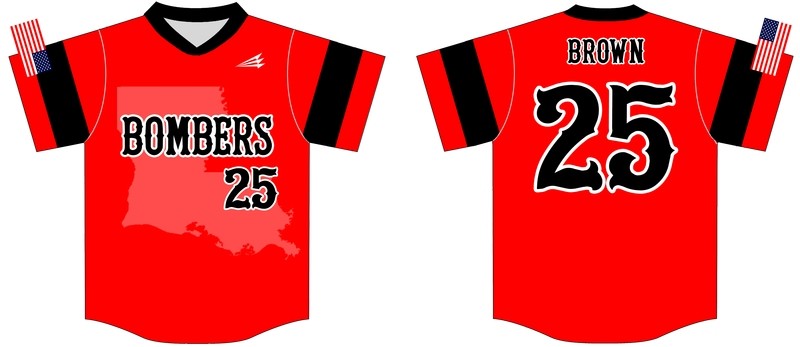 LA Bombers Custom Baseball Jersey 1A