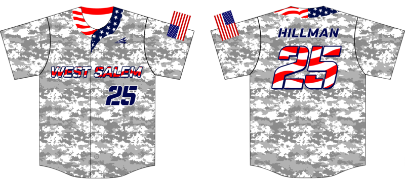 West Salem Baseball Club Custom Baseball Jersey D4