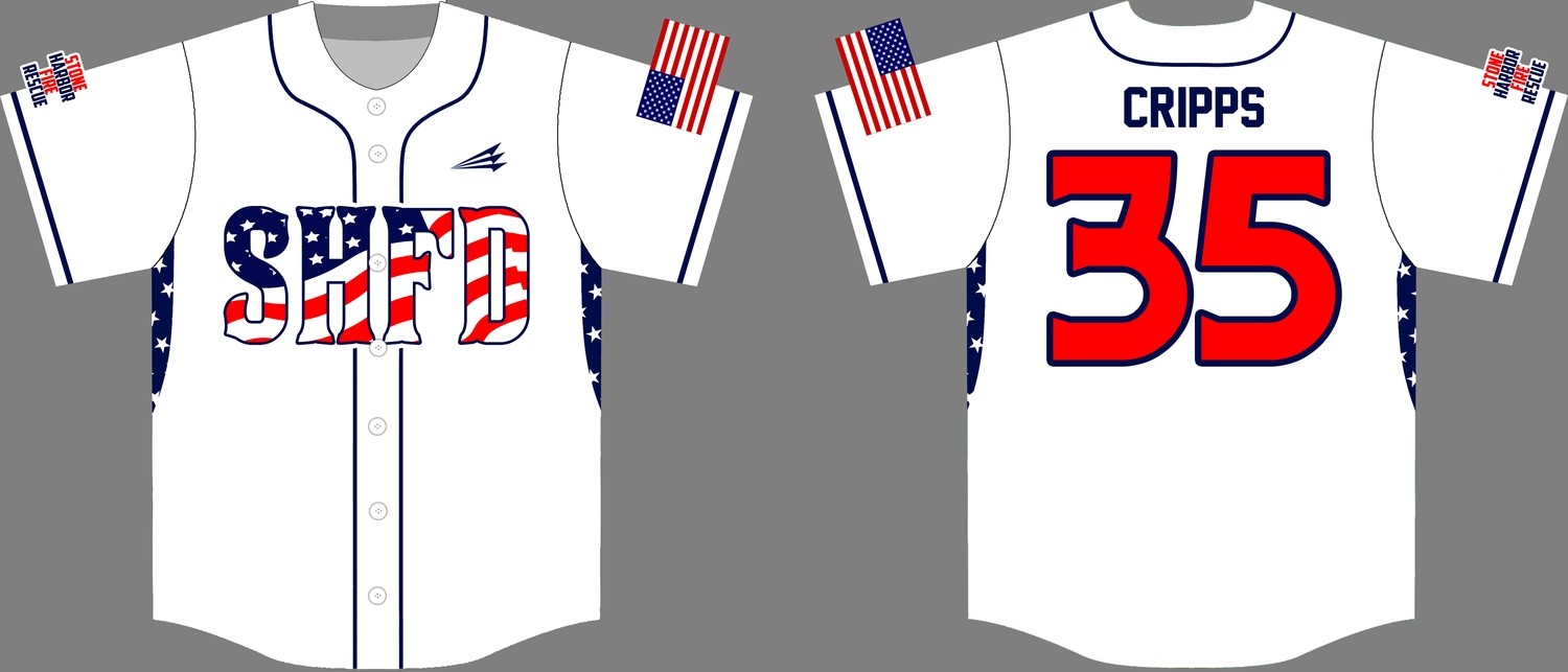 Stone Harbor Fire Rescue Custom Baseball Jersey 2