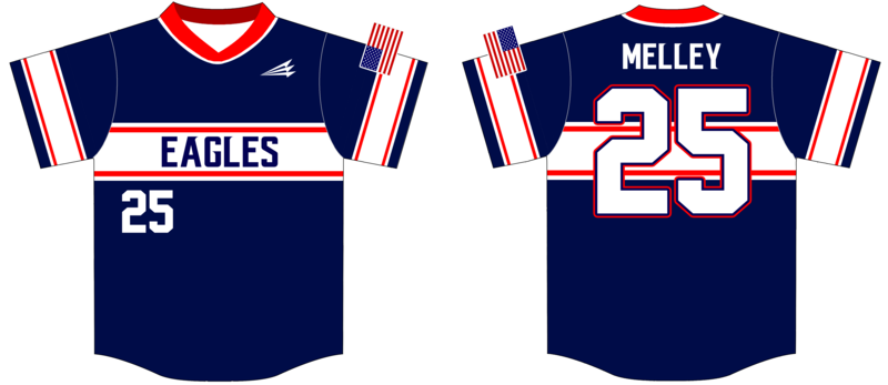 NTX Eagles Custom Baseball Jersey Design #3.1 (Flag)