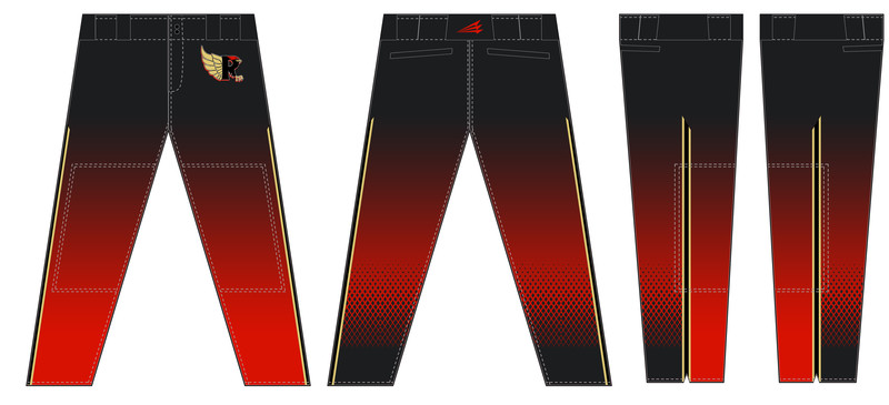 Redtails Baseball Stacheman Elite Custom Long Pants #BP1A