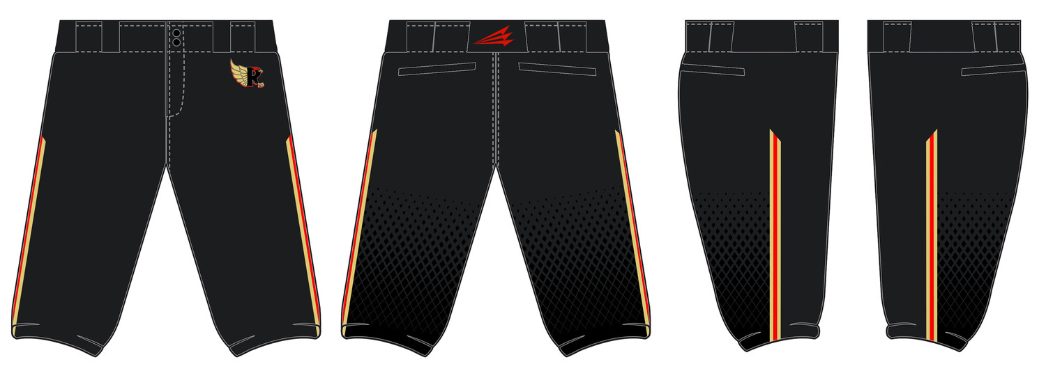 Redtails Baseball Stacheman Elite Custom Knicker Pants #BP2A