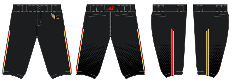 Redtails Baseball Stacheman Elite Custom Knicker Pants #BP2A