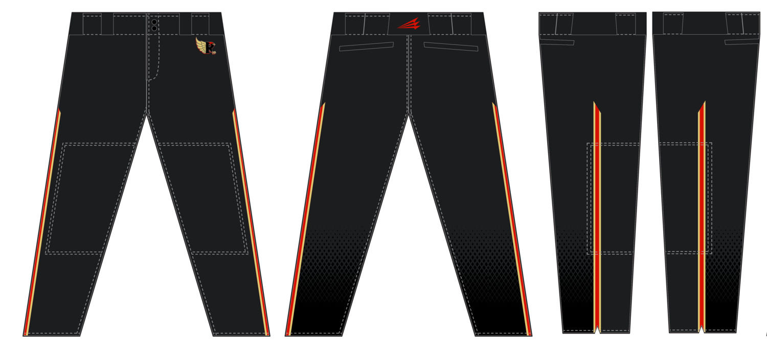 Redtails Baseball Stacheman Elite Custom Long Pants #BP2B