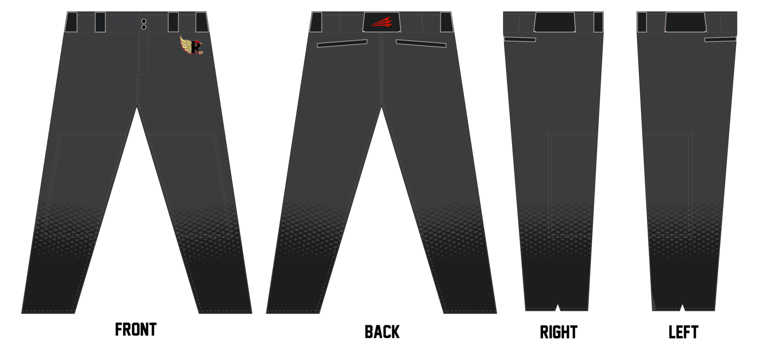 Redtails Baseball Stacheman Elite Custom Long Pants #BP4B