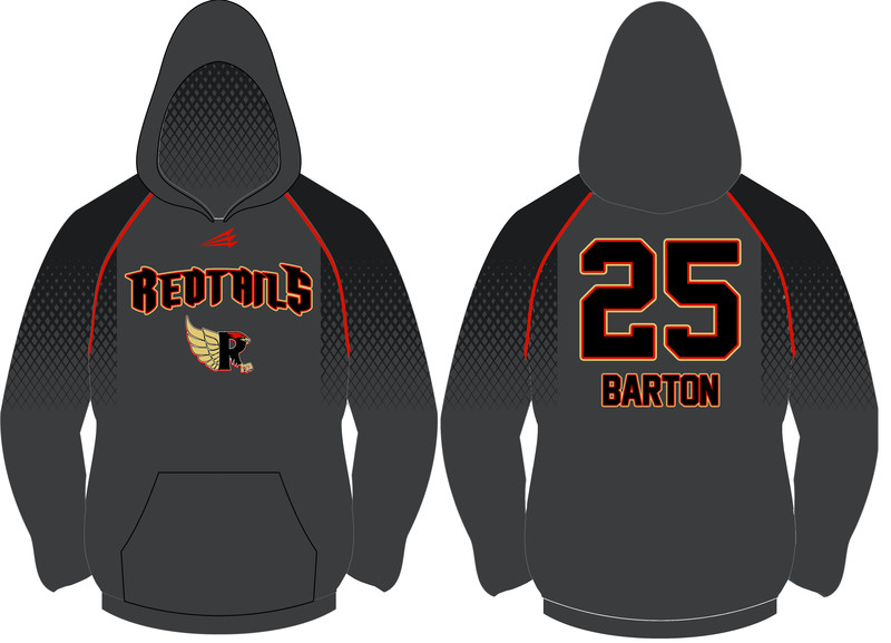 Redtails Baseball Custom Vulcan Hoodie #VH1