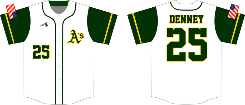 Westerville A&#39;s Custom HexaFlex Baseball Jersey #J1
