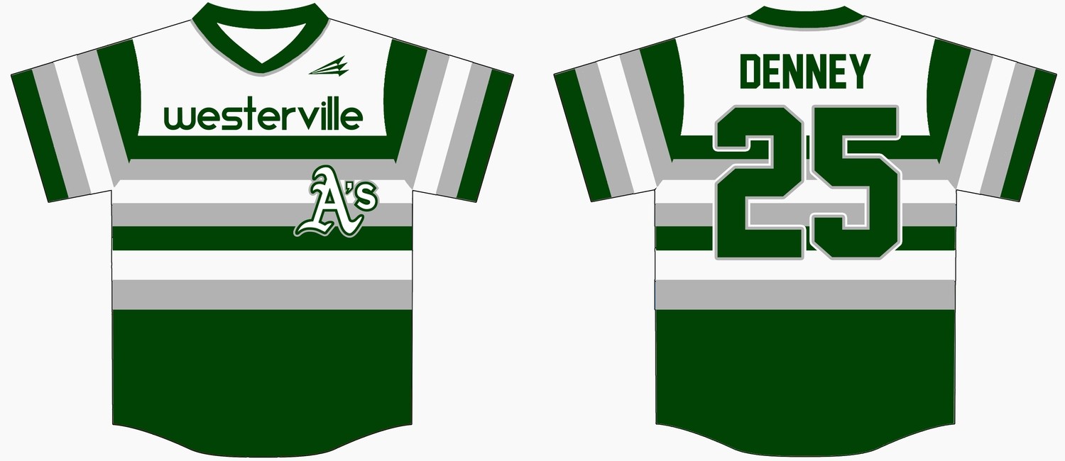 Westerville A&#39;s Custom Baseball Jersey 1