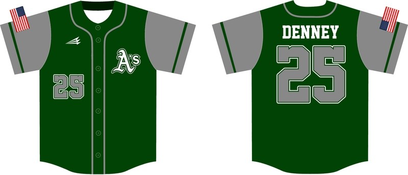 Westerville A&#39;s Custom Baseball Jersey 4