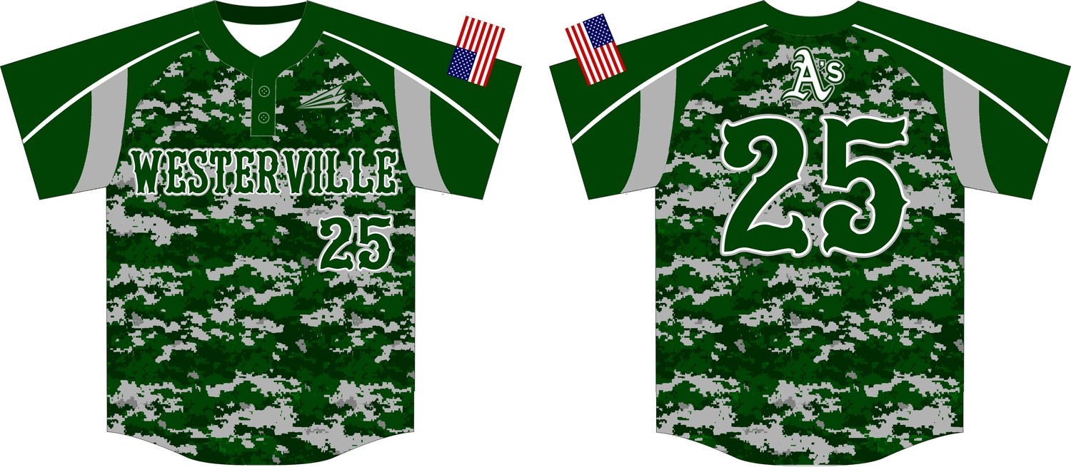 Westerville A&#39;s Custom Baseball Jersey 1