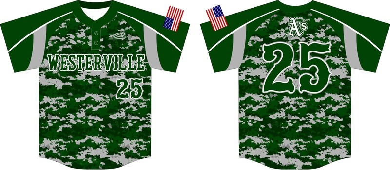 Westerville A&#39;s Custom Baseball Jersey 1