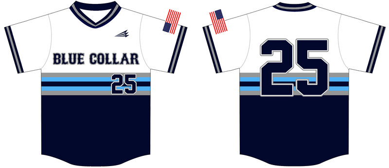 Blue Collar Custom HexaFlex Baseball Jersey Design #J1B