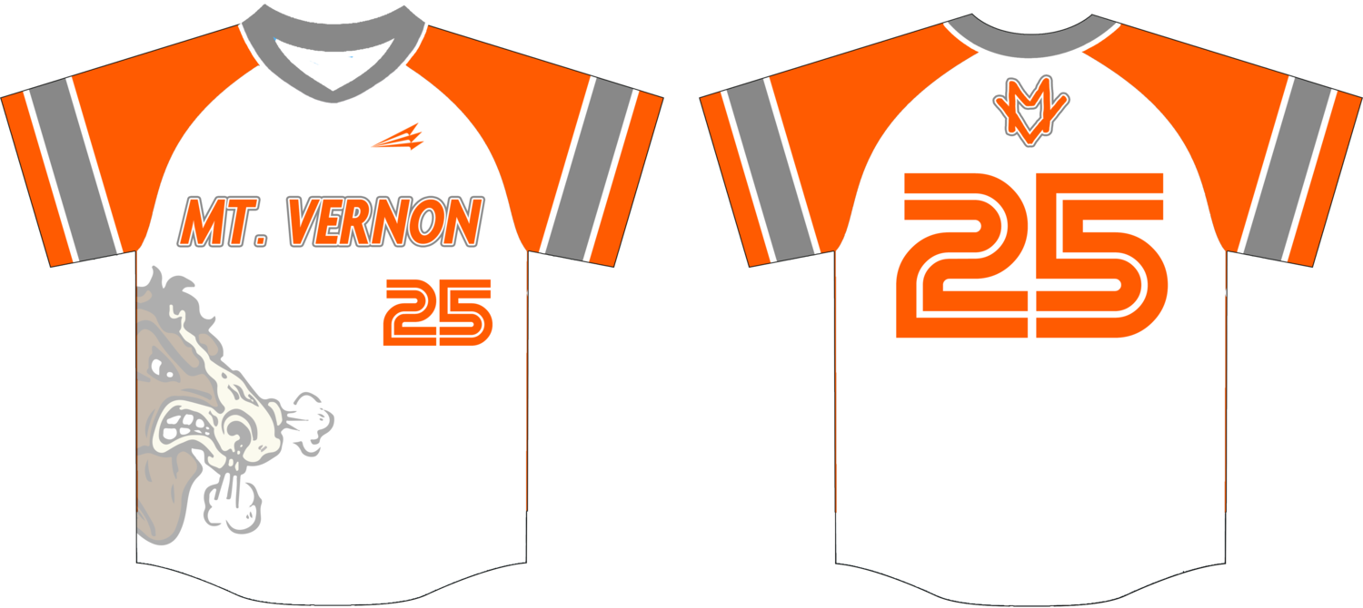 Mt. Vernon Mustangs Custom Jersey Design #4