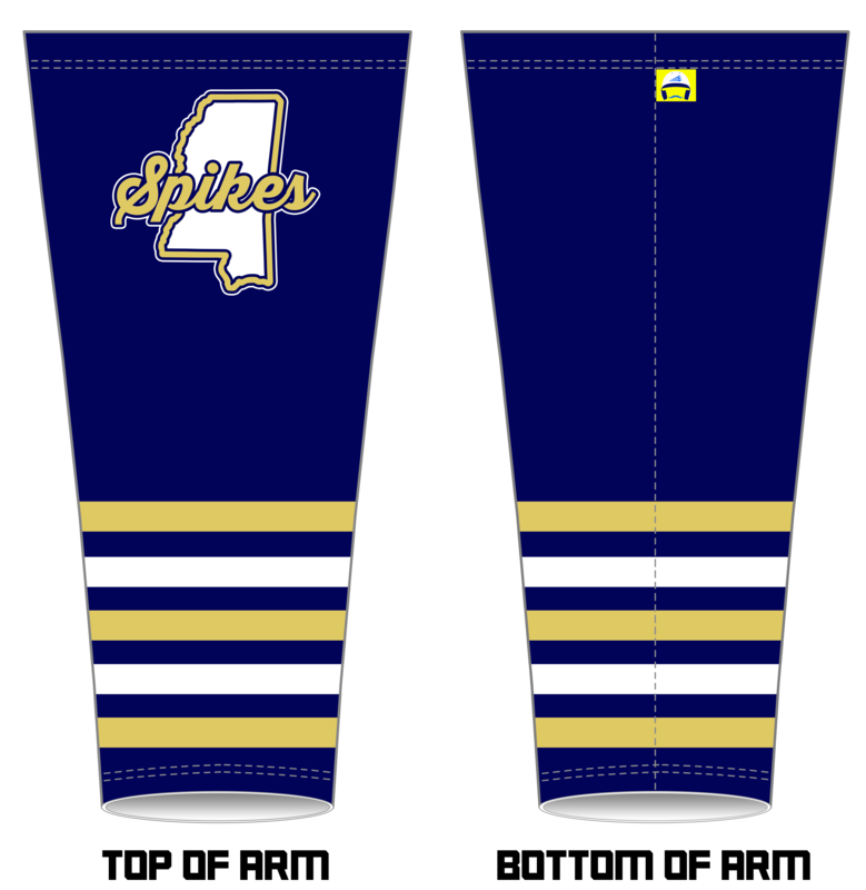 Golden Spikes Baseball Club Custom Arm Sleeve Design #1