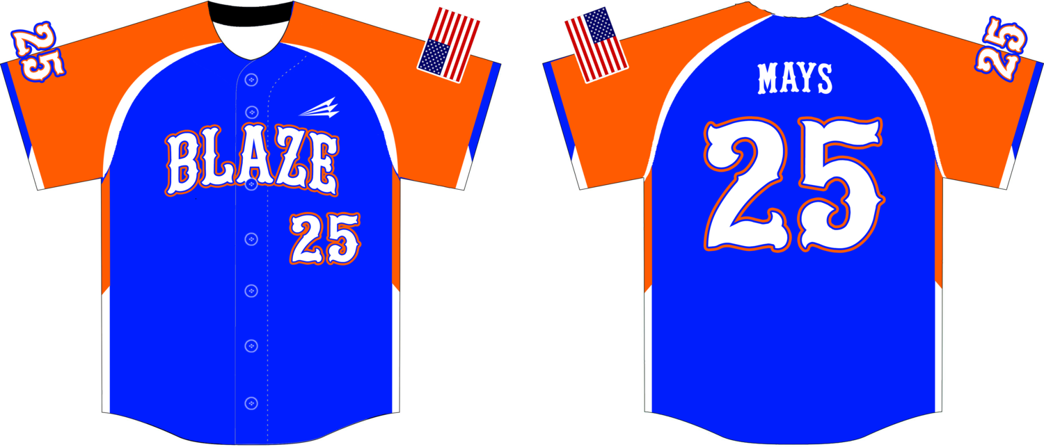 Blaze Baseball Custom Jersey Design #5