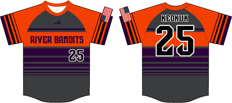Keokuk River Bandits Custom Hexaflex Baseball Jersey #J4F