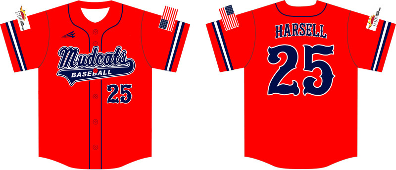 Hannibal Mudcats Custom HexaFlex Baseball Jersey Design #1