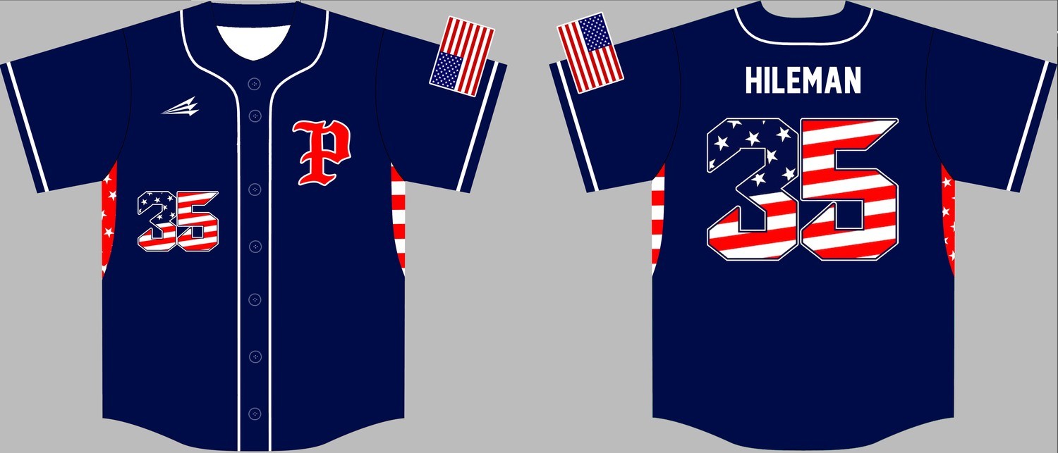 Patriots Baseball Custom Game Jersey #4