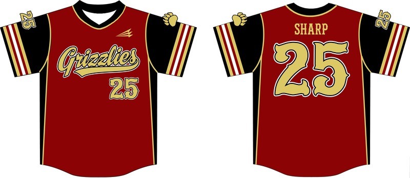 Grizzlies Baseball Custom Baseball Jersey #3D