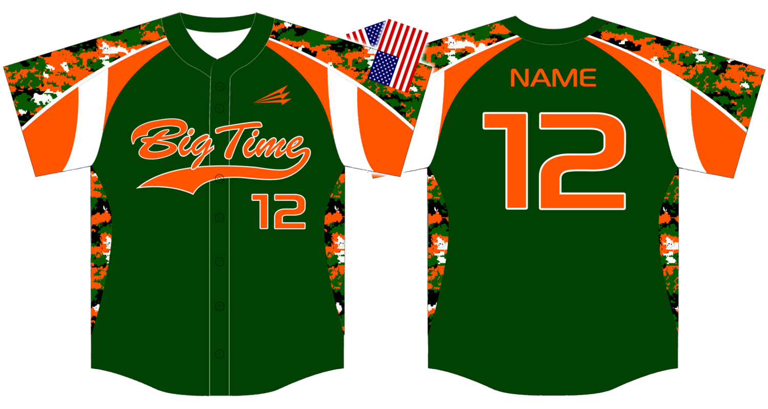 Big Time Baseball Green Jersey