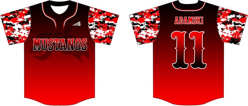 South Jersey Mustangs Baseball Jersey Design 8