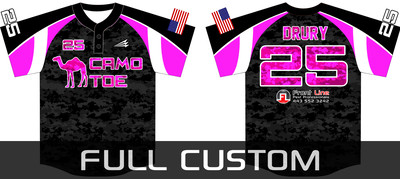 Camo Toe Baseball Custom Jersey Design #1