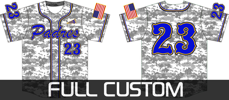 North Coast Padres Baseball Custom Jersey Design #1