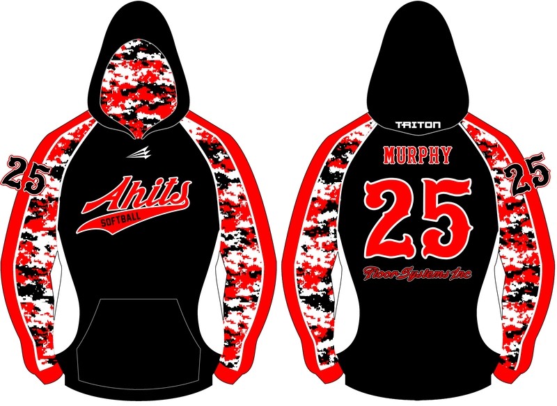 AHITS Softball Baseball Hoodie Design H2