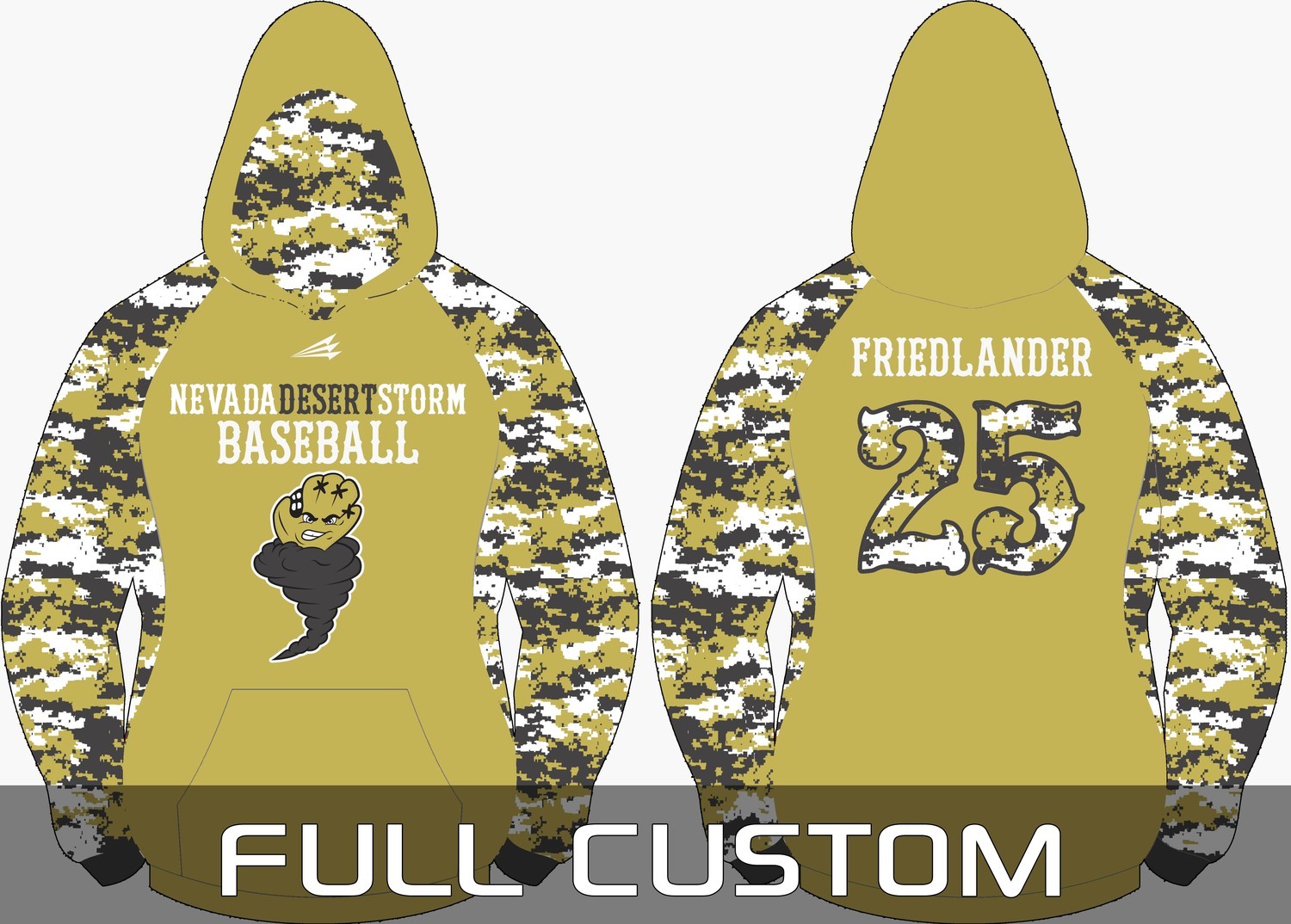Nevada Desert Storm Baseball Vulcan Winterproof Hoodie