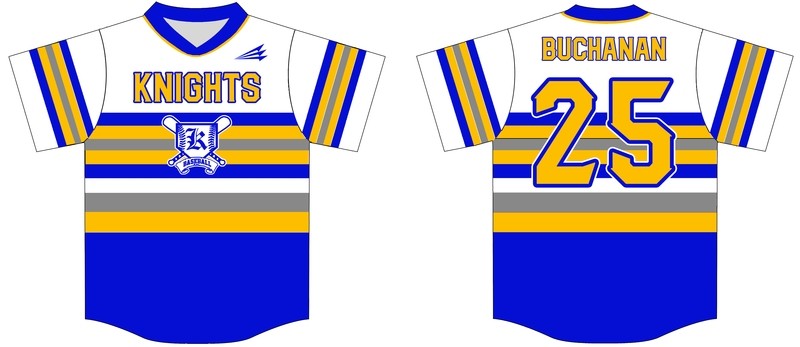 Lubbock Knights Throwback Baseball Jersey D1
