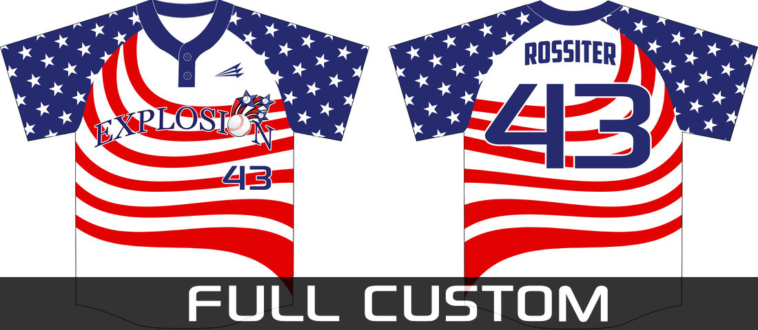 New Jersey Explosion Custom Baseball Jersey #4b