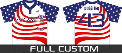 New Jersey Explosion Custom Baseball Jersey #4b