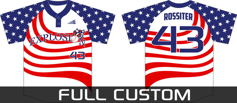 New Jersey Explosion Custom Baseball Jersey #4b