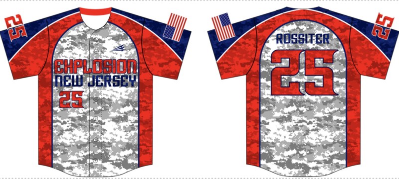 New Jersey Explosion Custom Baseball Jersey #10a