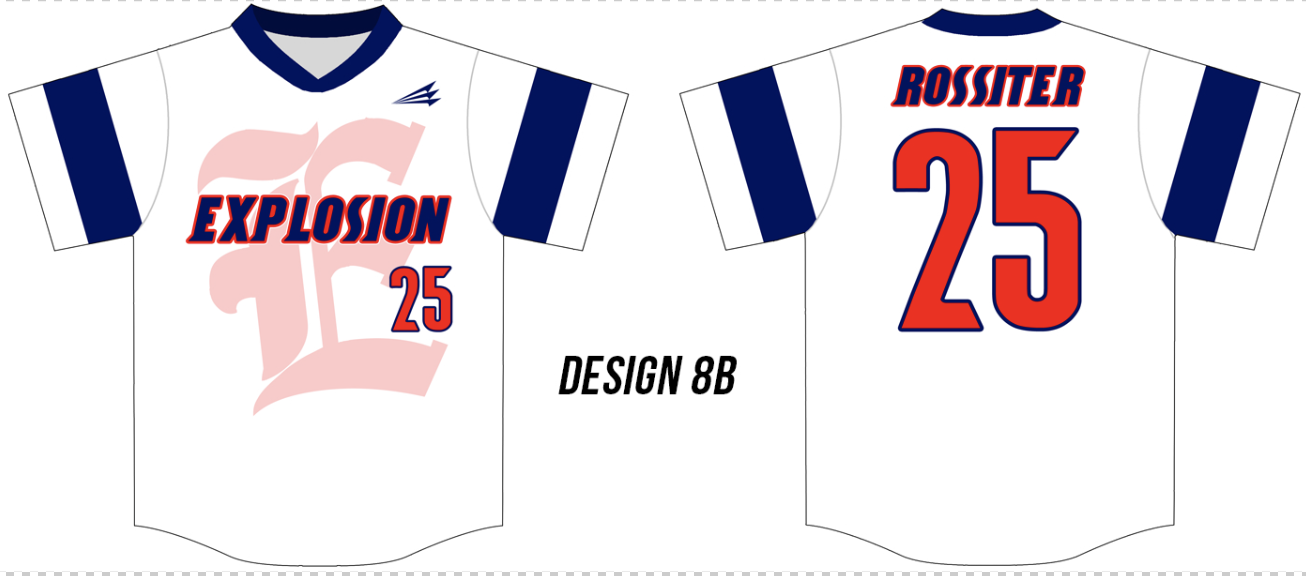 New Jersey Explosion Custom Baseball Jersey #8b