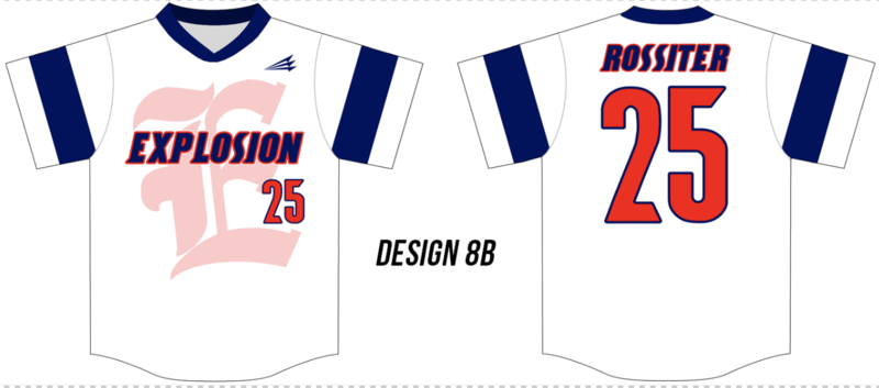 New Jersey Explosion Custom Baseball Jersey #8b