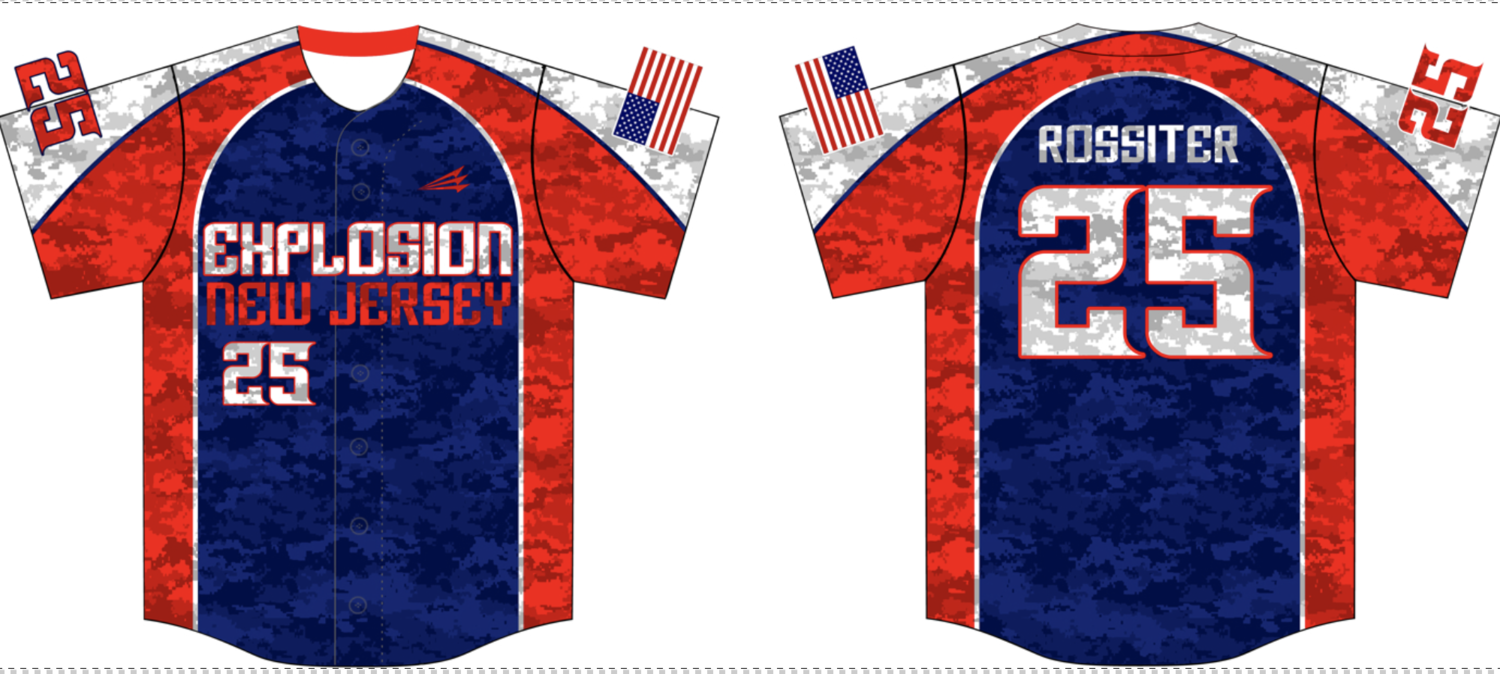 New Jersey Explosion Custom Baseball Jersey #10b
